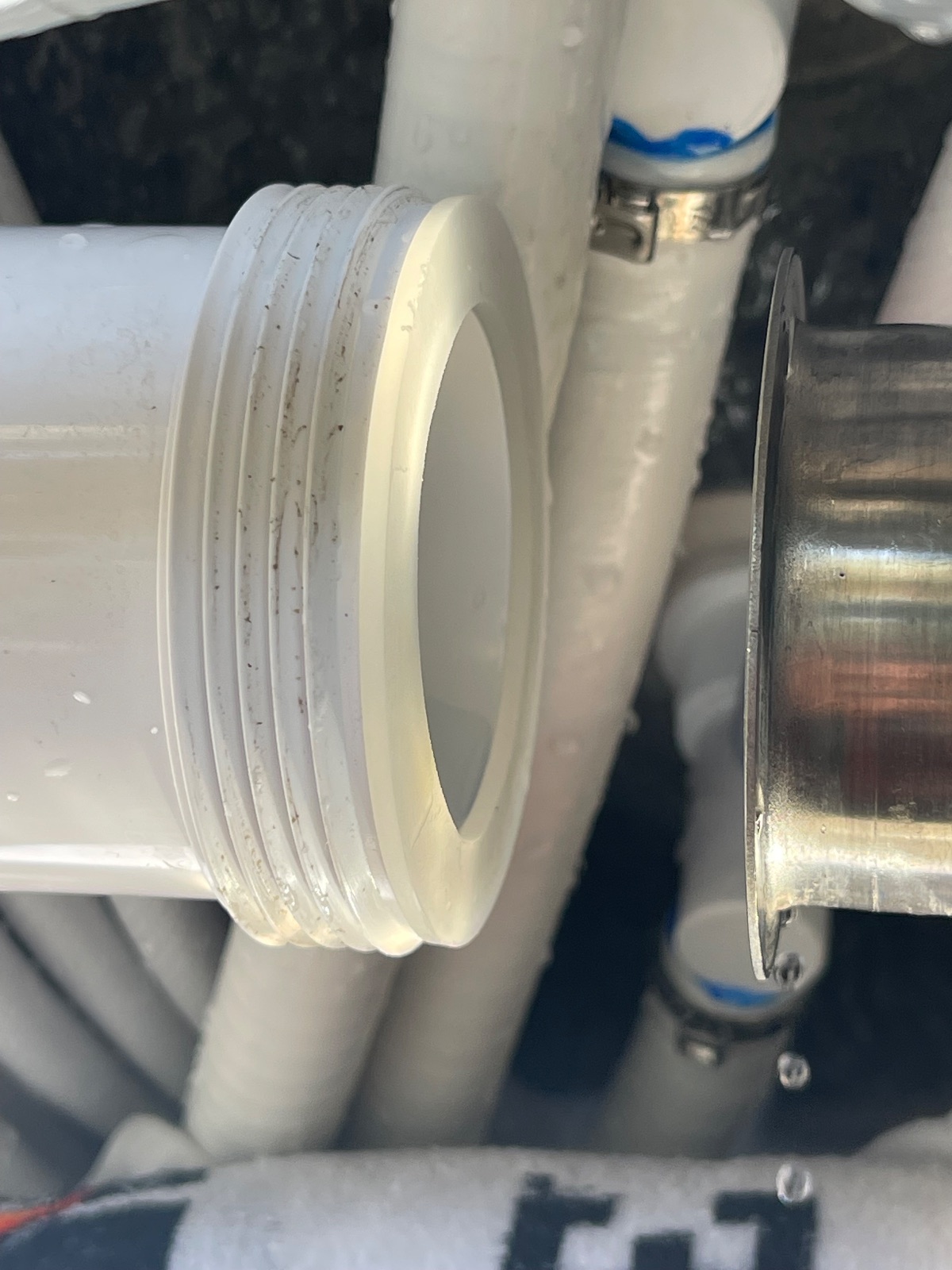 Heater union re-seated and sealed on cold plunge — The Cold Standard