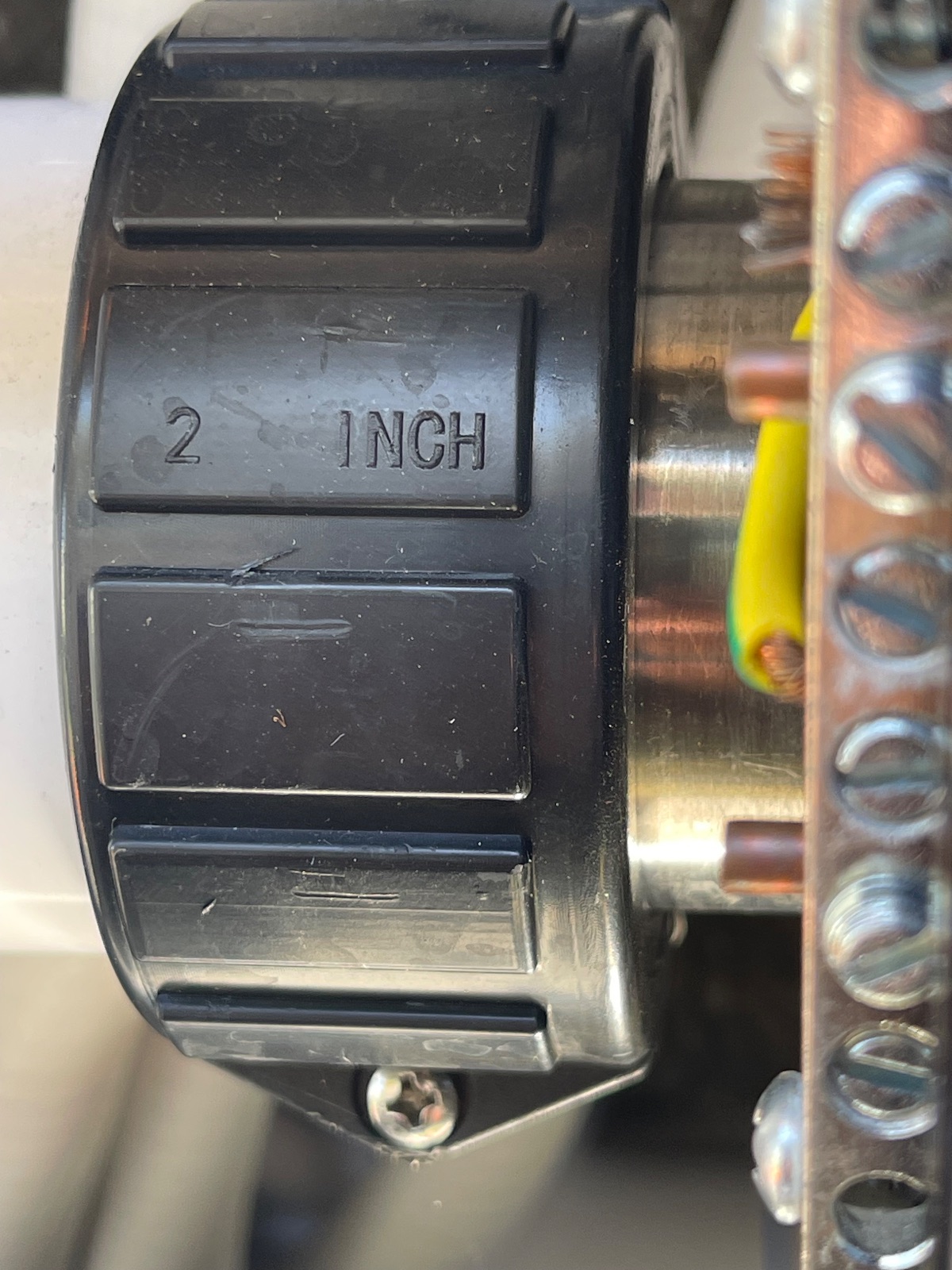 Leaking heater union on a cold plunge before repair — The Cold Standard