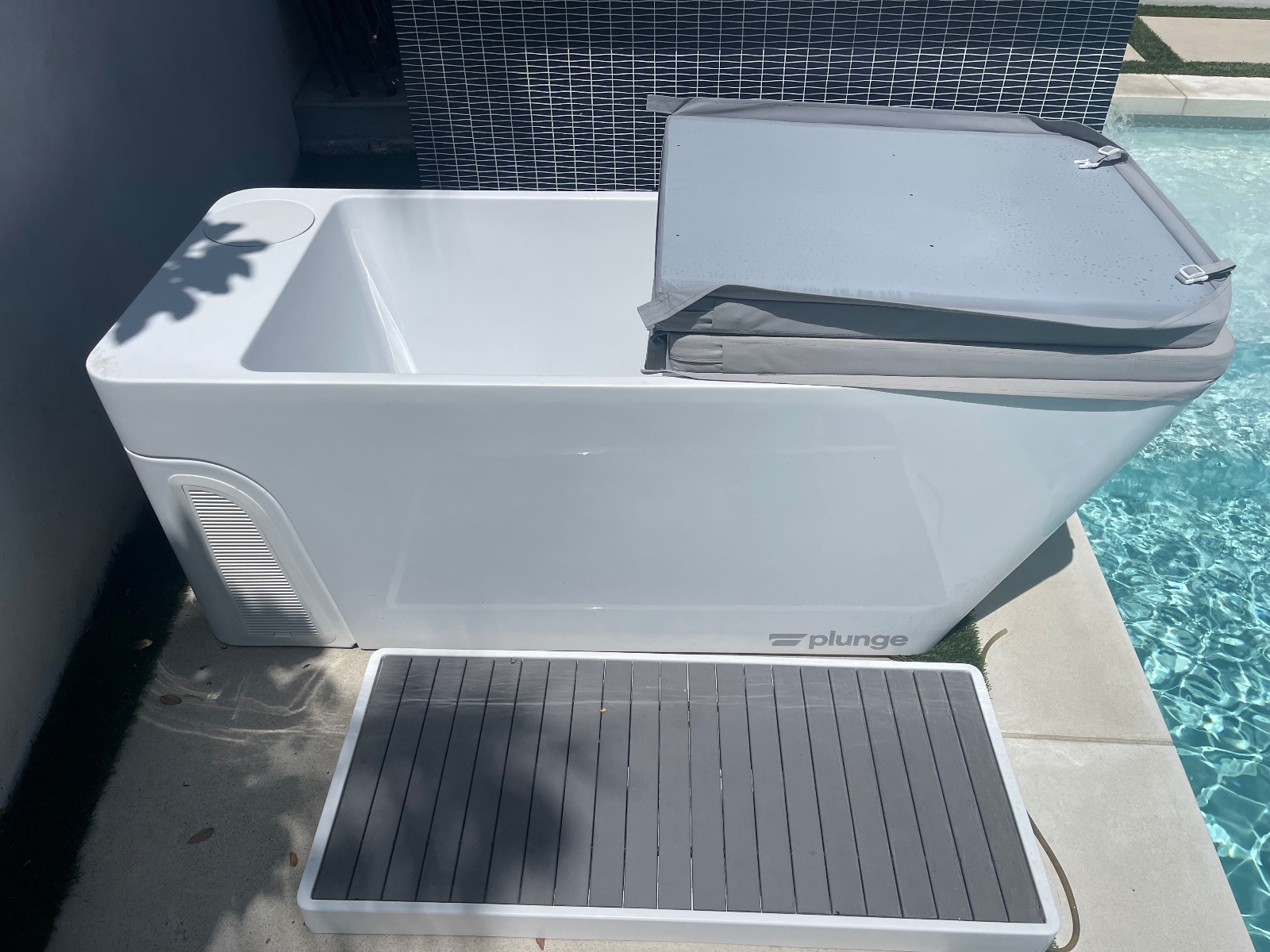 Failed cold plunge chiller and control components before repair — The Cold Standard
